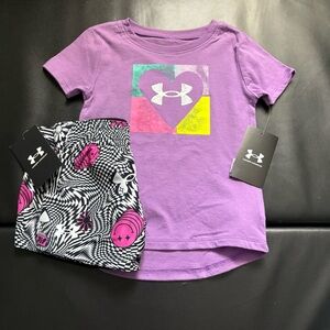 NWT Under Armour Athletic Set Girls Size 3T